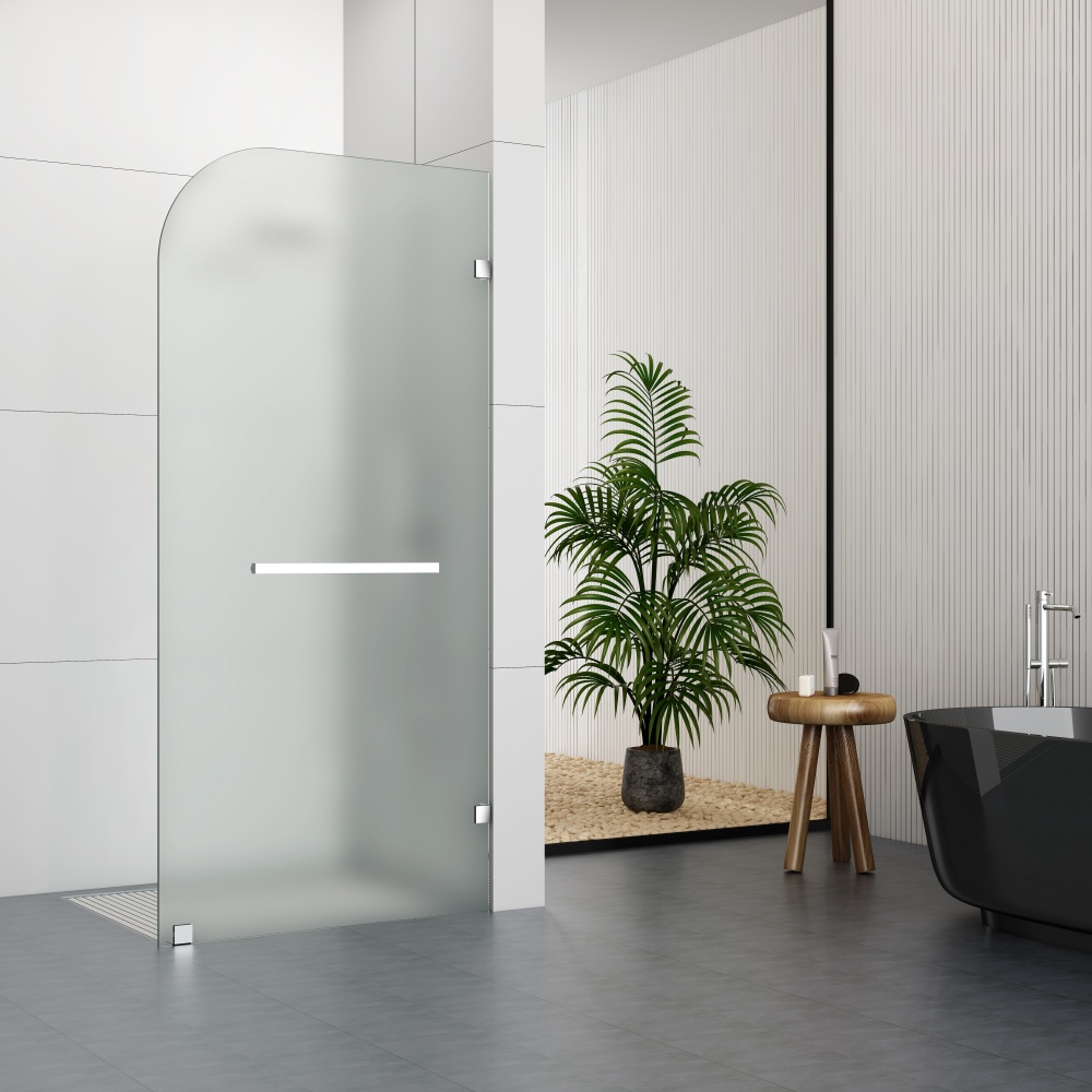 D107A 6mm/8mm Frosted Glass Frameless Walk In Shower Door
