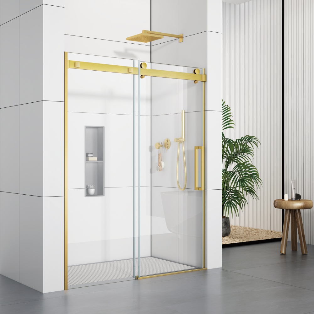 D32GD Soft Closing Frameless Single Sliding Shower Door
