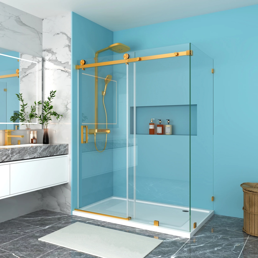 D32LGD Single Sliding Door Frameless Shower Enclosure