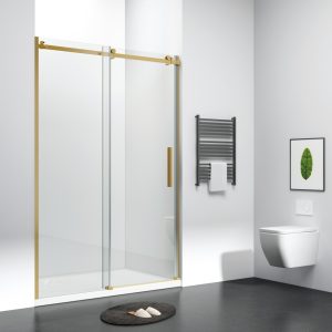 D32GD Golden  Frameless Shower Door