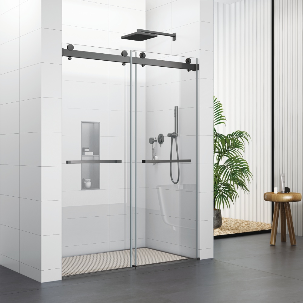 D36MB Double Sliding Frameless Shower Doors