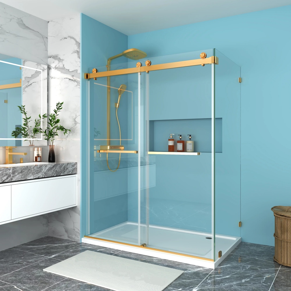 D36LGD Single Sliding Door Frameless Shower Enclosure