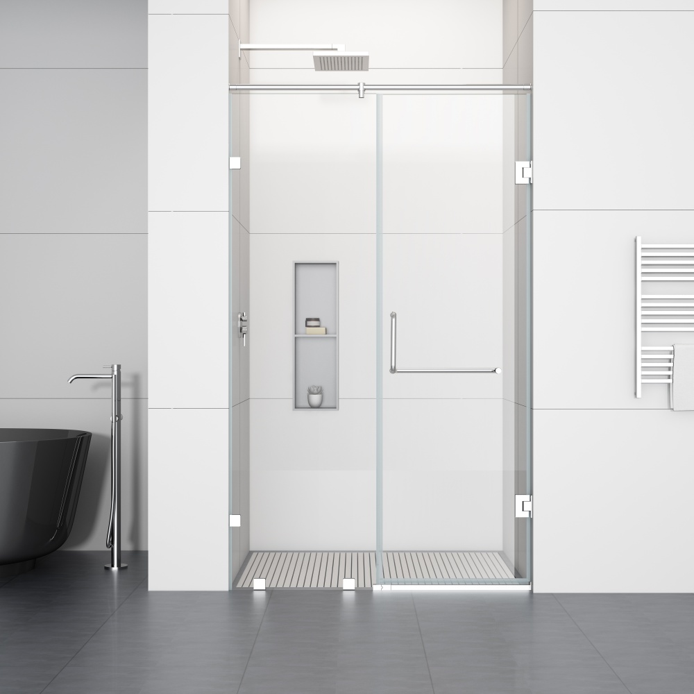 D61CH  Frameless Shower Door With Swing Door
