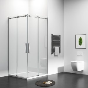 GD1902CH  Chrome Frameless Shower Box With CE certificate Glass