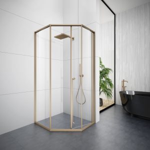 S2027CG Champagne gold Frame Shower Box With Inner Sliding Door