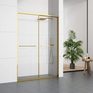 GD369GD Minimalist Design Shower Doors With Two Sliding Doors