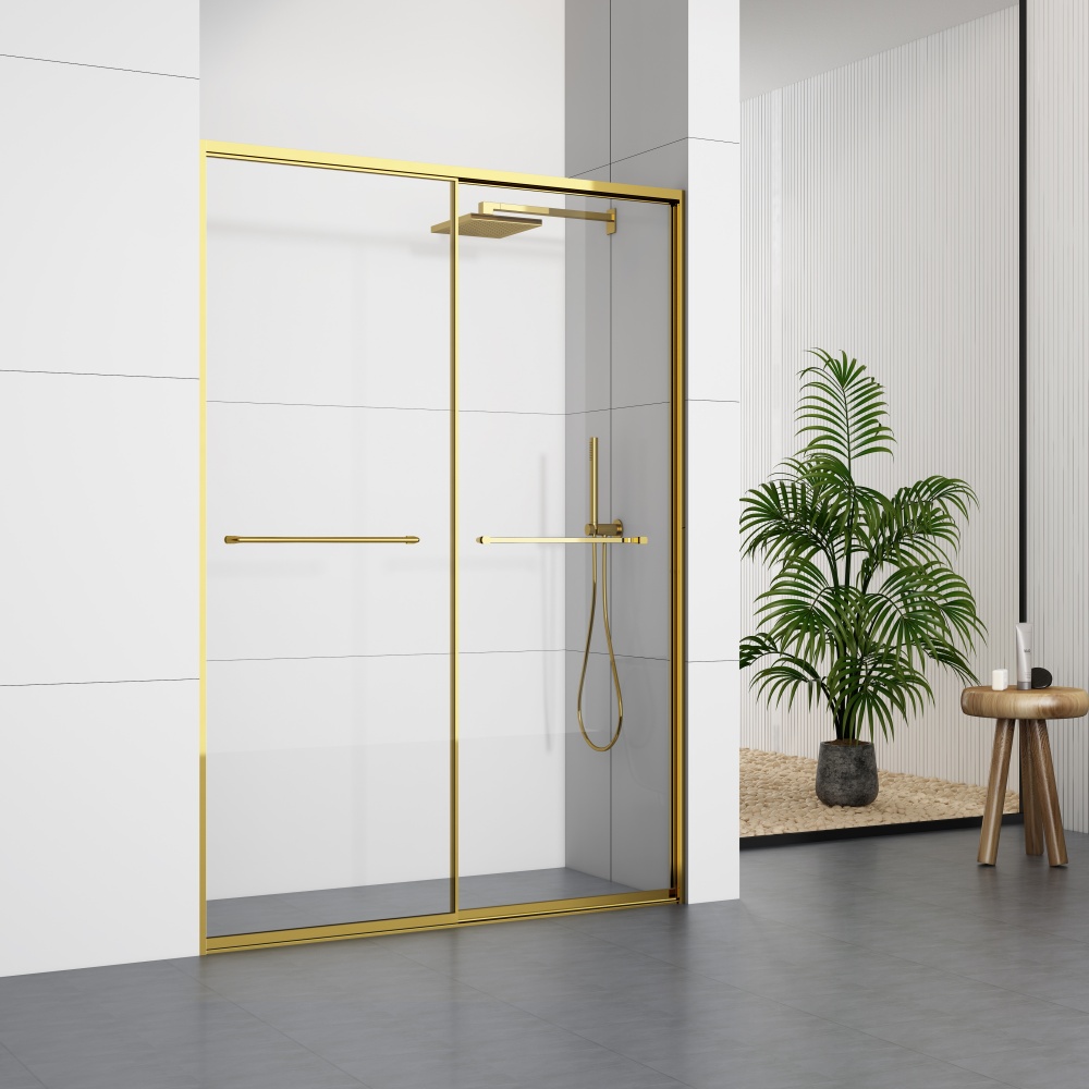 GD369GD Minimalist Design Shower Doors With Two Sliding Doors