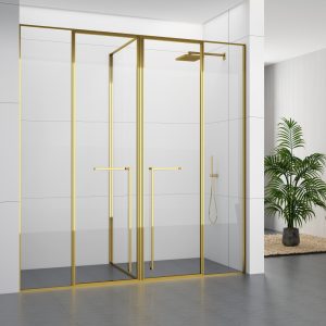 GD9027TGD Golden Minimalist Frame Shower Enclosure