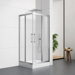 S5003CH 80X80/90X90/100X100cm Chrome Frame Shower Enclosure With Shower Tray
