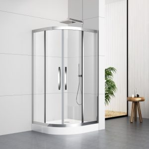 S5009CH 80X80/90x90cm/100x100cm Corner Chrome Frame Shower Box With Shower Tray