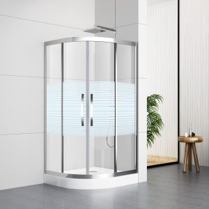 S5009S 80X80/90x90cm/100x100cm Corner Chrome Frame Shower Box With Shower Tray