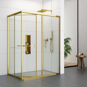 S5030GD Golden Pivot Door Shower Enclosure