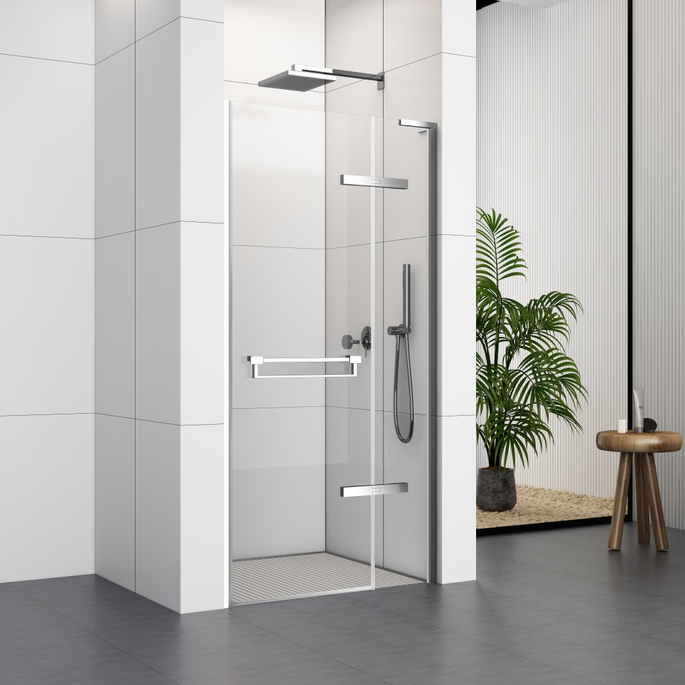 S6080DCH Chrome Frame Single Hinge Shower Door