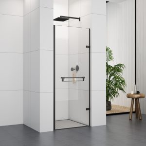 S6080SBL Chrome Frame Single Hinge Shower Door